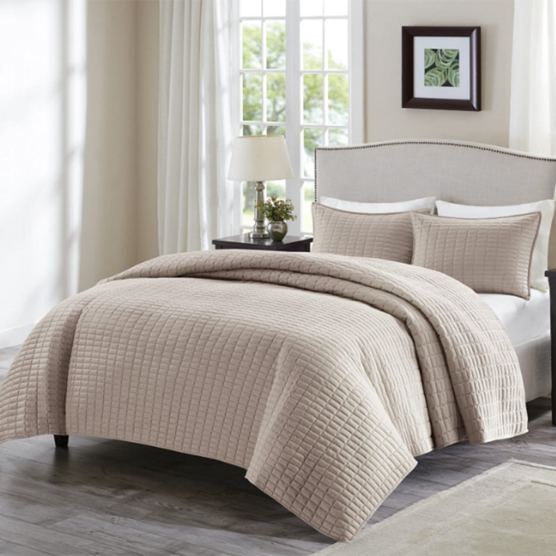 Pcing HME luxurious double-sided simple stitching pattern, light, soft and warm, and quilt with matching color pillow cover