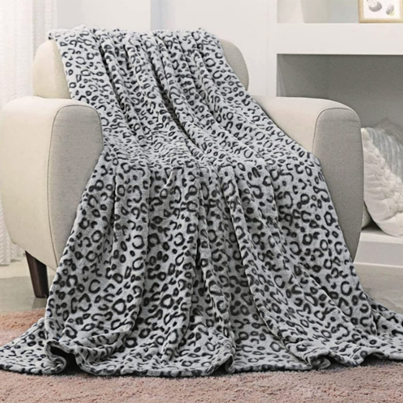 Pcing HME Lightweight Cozy plush microfiber flannel fleece throw blanket 