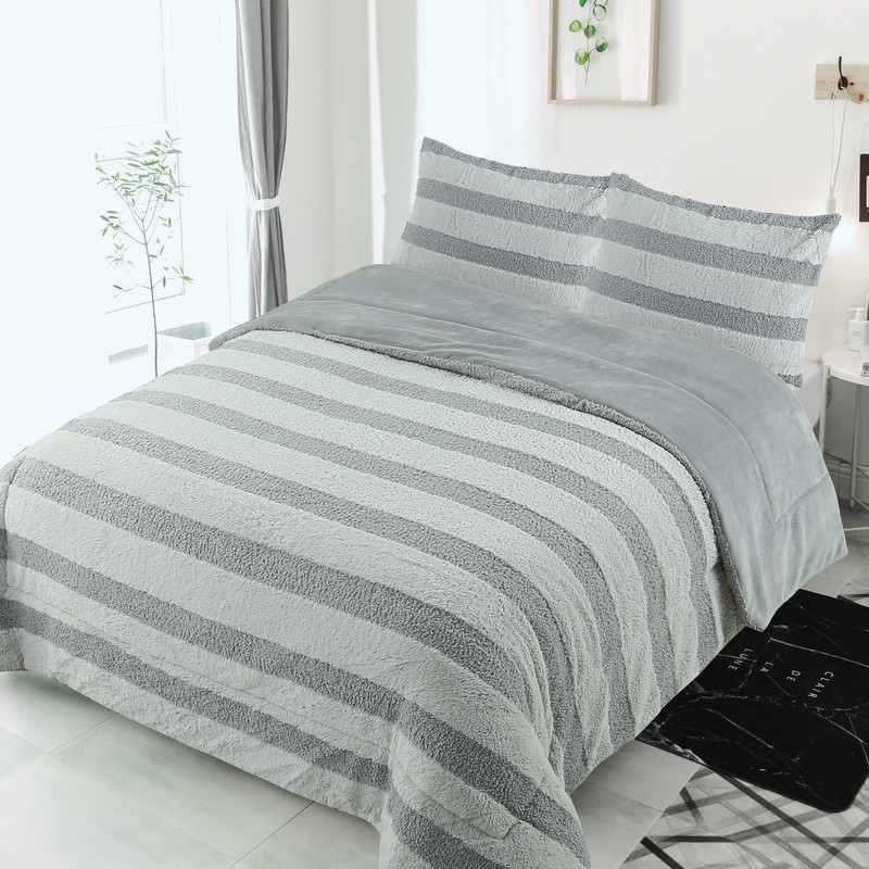 Modern simple stripe three-dimensional jacquard quilt