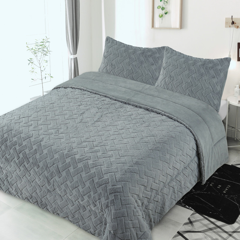 Autumn and winter simple monochrome three-dimensional jacquard comforter quilt