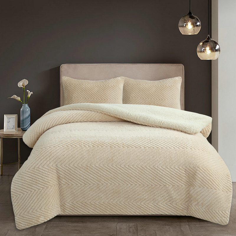 Autumn and winter simple monochrome three-dimensional jacquard comforter quilt