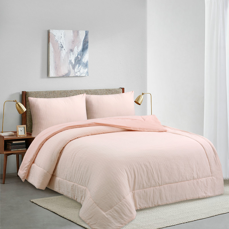 Simple solid color ultra light brushed quilt