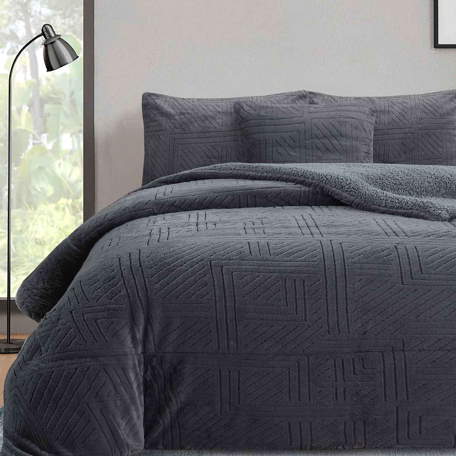 Black fashion rabbit comforter