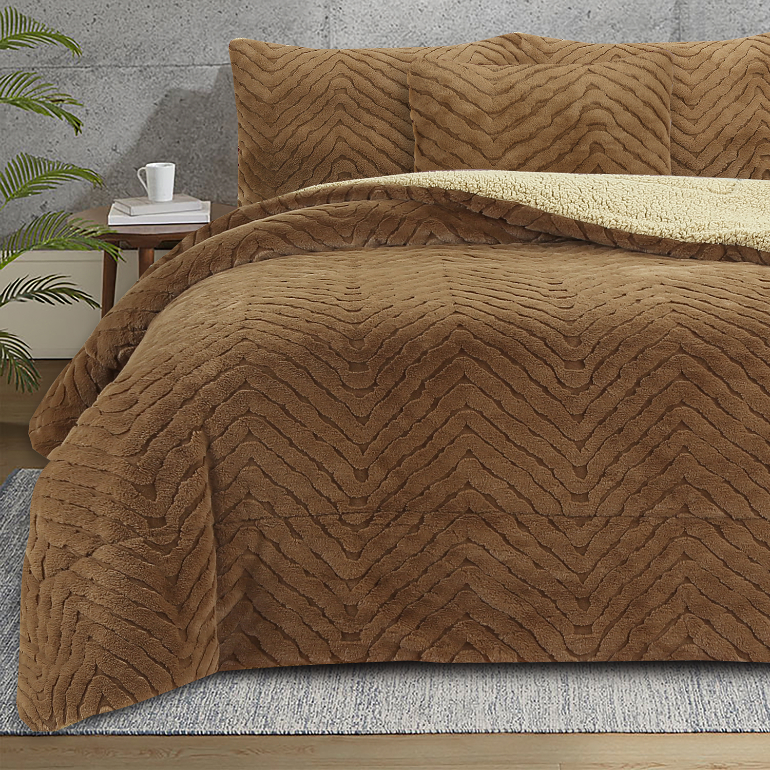 Brown fashion rabbit comforter